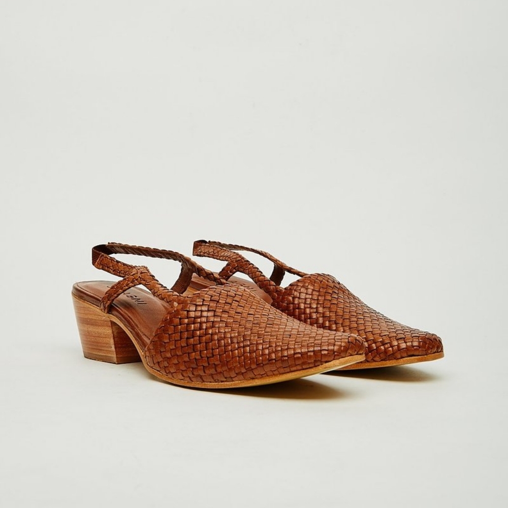 St. Agni Vivi Woven Slingback Mules